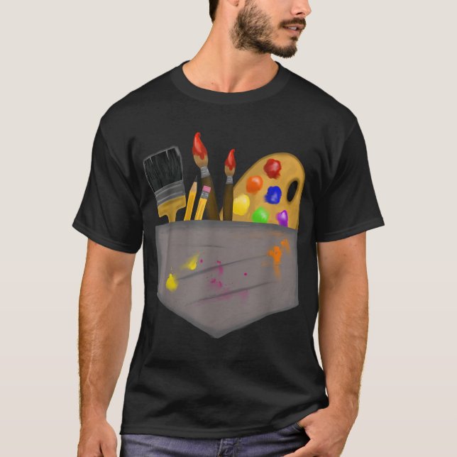 T-shirt Costume d'artiste mignon - Art Peintre pinceau (Devant)
