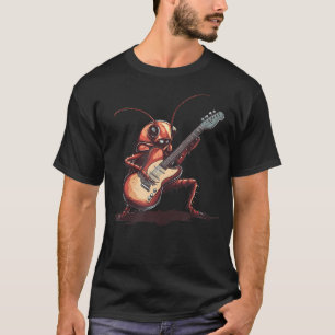 T-shirt Costume de blatte de rock drôle avec guitare élect