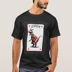 T-shirt Costume de carte à jouer clown bouffon T-rex pour