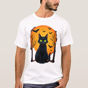 T-shirt Costume de chat de Noël effrayant vintage Chat Rét