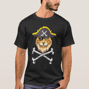 T-shirt Costume de chat de pirate pour chat Maine Coon mam