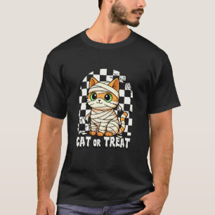 T-shirt Costume de chat momie drôle d'Halloween Griffes ou