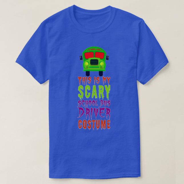 T-shirt Costume de chauffeur de bus de l'école d'Halloween (Design devant)