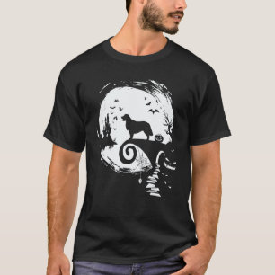 T-shirt Costume de chien retriever doré et lune pour Hallo