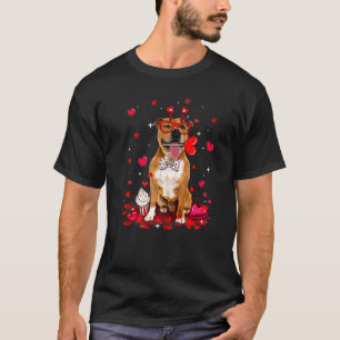 T-shirt Costume de coeur de chien Pitbull de la Saint-Vale