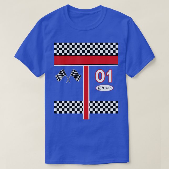 T-shirt Costume de conducteur de voiture de course pour Ha (Design devant)