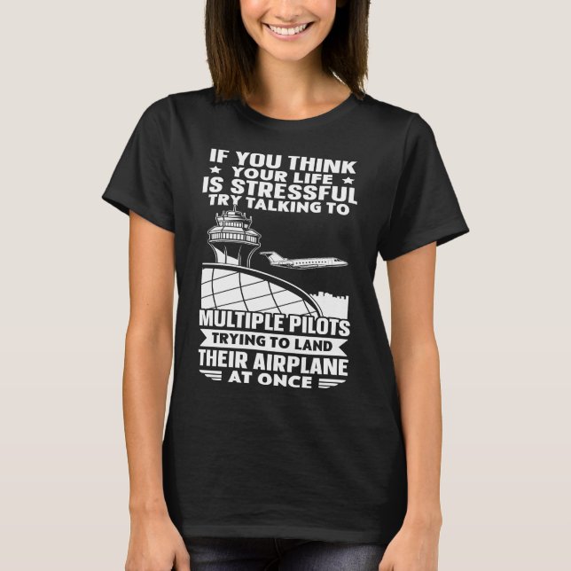 T-shirt Costume de contrôle de la circulation aérienne con (Devant)
