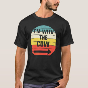 T-shirt Costume de couple assorti Im With Cow Halloween Vi