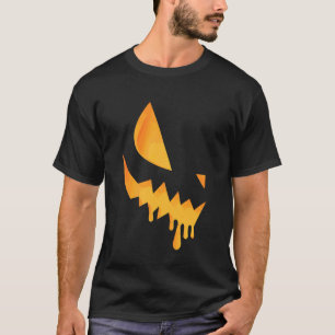 T-shirt Costume de couple drôle de visage de citrouille po