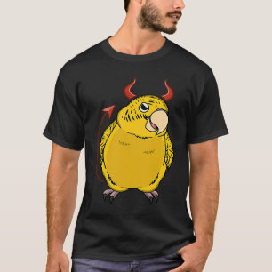 T-shirt Costume de diable effrayant Perroquet I Jaune Luti