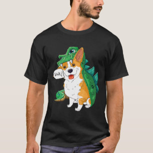 T-shirt Costume de dinosaure dragon pour Corgi Chien Hallo