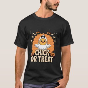 T-shirt Costume de fantôme Chick or Treat Mignon poulet d'
