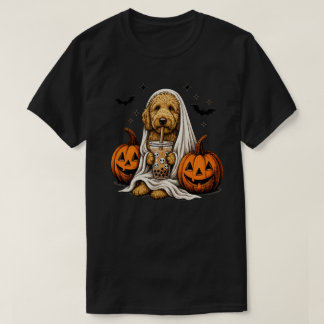 T-shirt Costume de fantôme de chien doodle Halloween migno