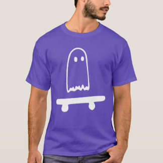 T-shirt Costume de fantôme paresseux Halloween Skateboard 