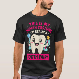 T-shirt Costume de Fée des Dents Mignon pour Femmes et Enf