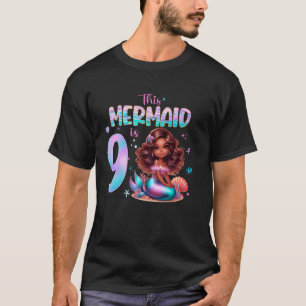 T-shirt Costume de fête de fille d'anniversaire sirène