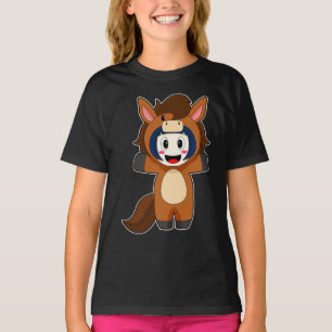 T-shirt Costume de fille de cheval