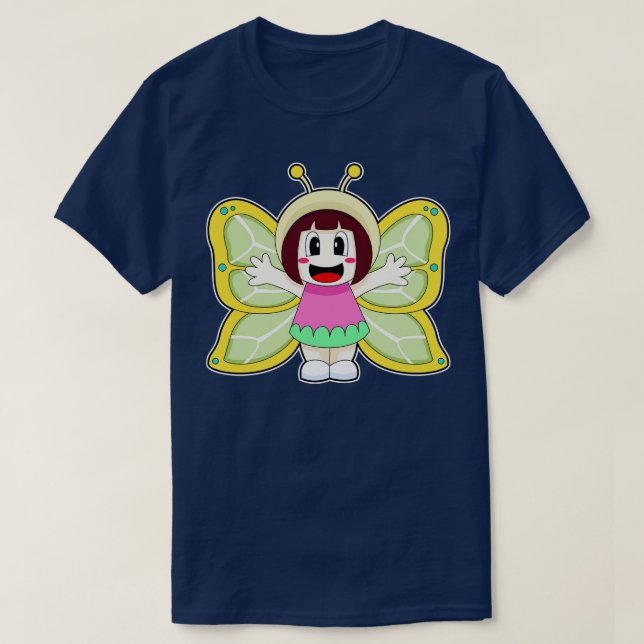 T-shirt Costume de fille papillon (Design devant)