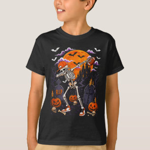 T-shirt Costume de football squelette dabbing pour Hallowe