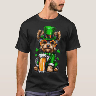 T-shirt Costume De La Journée Yorkie Saint Paddys Pour Cha
