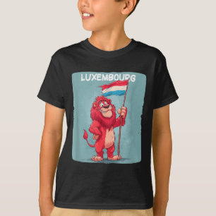 T-shirt Costume de lion drapeau luxembourgeois cool pour g