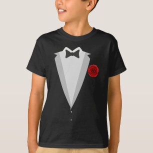 T-shirt Costume de mariage du marié noir cravate Funny Bac