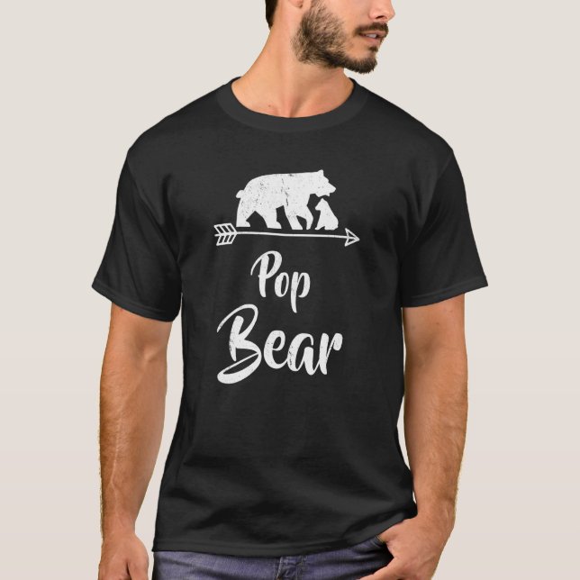 T-shirt Costume de Noël de famille jumelé à l'ours de pop (Devant)