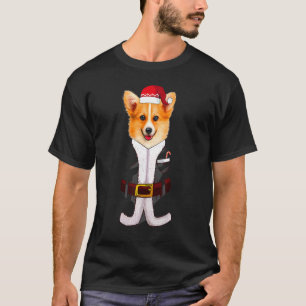 T-shirt Costume de Noël de Père Noël pour Corgi Noël