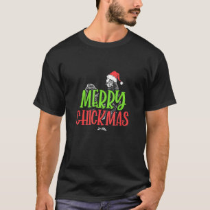 T-shirt Costume de Noël de poulet joyeux Santa Claus Chick