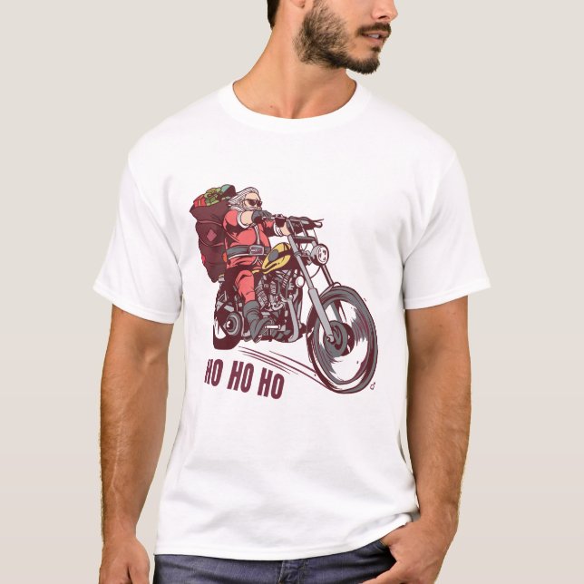T-shirt Costume de Noël père Noël Biker pour Invitatiatiat (Devant)