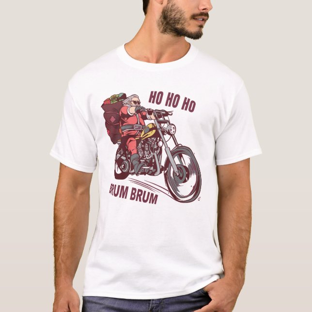 T-shirt Costume de Noël père Noël Biker pour Invitatiatiat (Devant)
