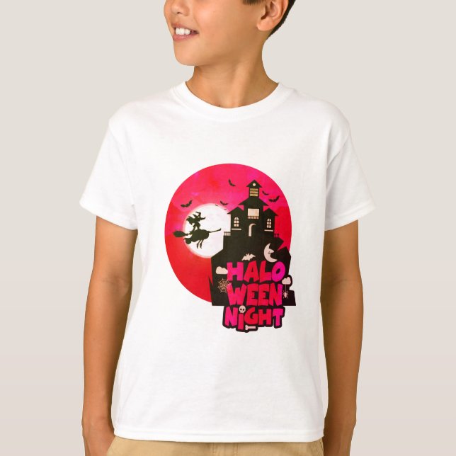 T-shirt costume de nuit d'Halloween (Devant)