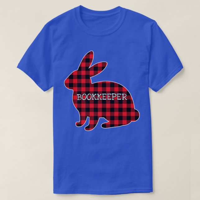 T-shirt Costume de Pâques Red Plaid Bunny Graphic Libraire (Design devant)