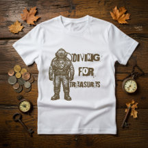 T-Shirt Costume de Plongeur Rétro Vintage
