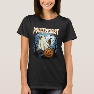 T-shirt Costume de poulet fantôme drôle d'Halloween Poultr