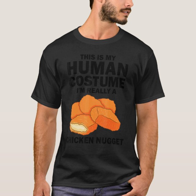 T-shirt Costume De Poulets Nugget Pour Enfants Mode Nugget (Devant)