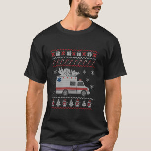 T-shirt Costume de pyjama de Noël laid d'ambulance EMT Par