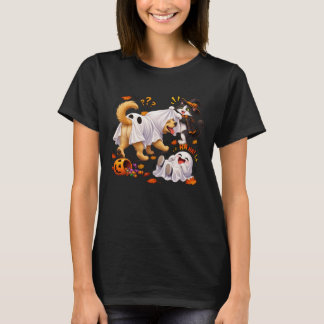 T-shirt Costume de scène de chien fantôme à l'envers drôle