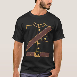 T-shirt Costume de soldat de l'Union Halloween Uniforme de