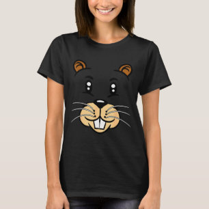 T-shirt Costume de tête de rongeur de jour de la marmotte 
