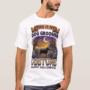T-shirt Costume de toiletteur pour chiens Joyeux Halloween