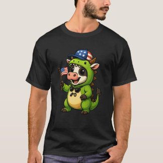 T-shirt Costume de vache dinosaure Trex Amoureux des anima