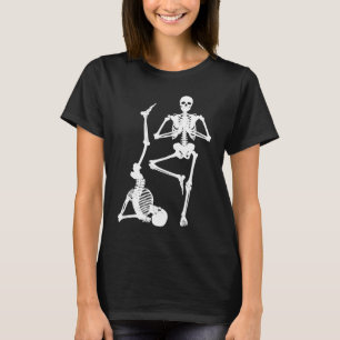 T-shirt Costume de yoga de squelette de Halloween Yogi Hom