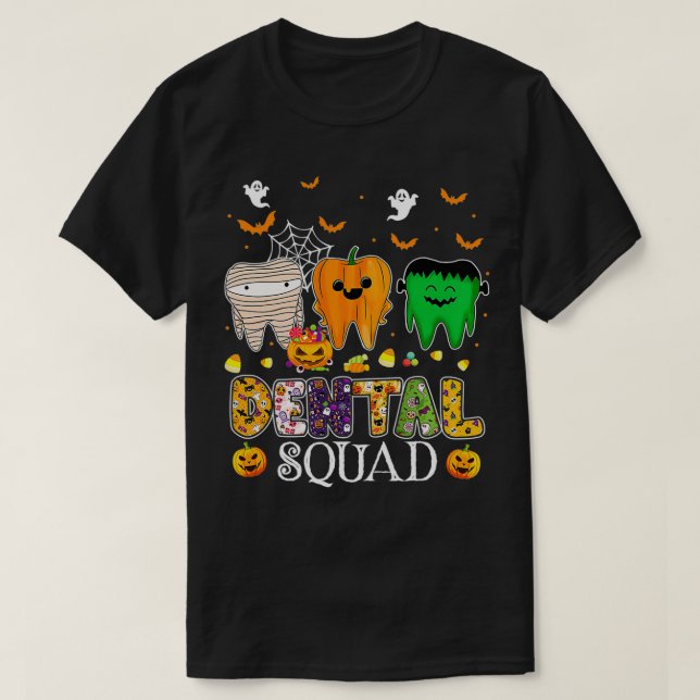 T-shirt Costume Dental Éffrayant Squad Denstist Hallowe (Design devant)
