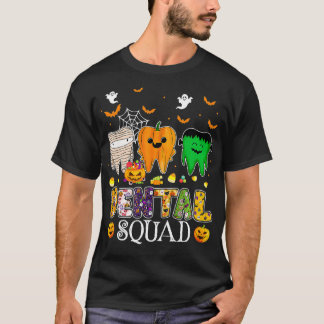 T-shirt Costume Dental Éffrayant Squad Denstist Hallowe