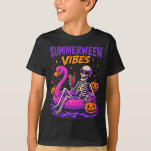 T-shirt Costume d'été Halloween squelette