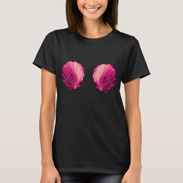 T-shirt Costume d'Halloween à la barre de sirène de mer ro (Devant)