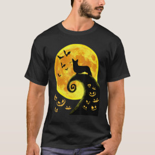 T-shirt Costume d'Halloween Corgi et Lune Corgi et Proprié