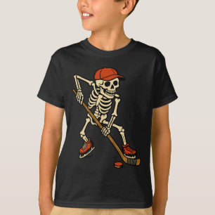 T-shirt Costume d'halloween de hockey sur glace squelettiq