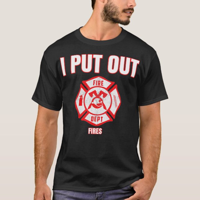 T-shirt Costume d'Halloween drôle pompier que j'ai mis deh (Devant)